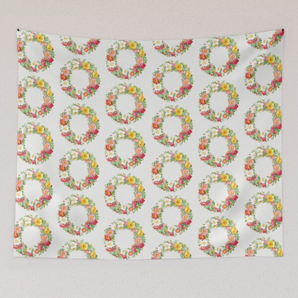 Item preview, Multicolour vintage roses wreath designed and sold by LittleBettyMakes.