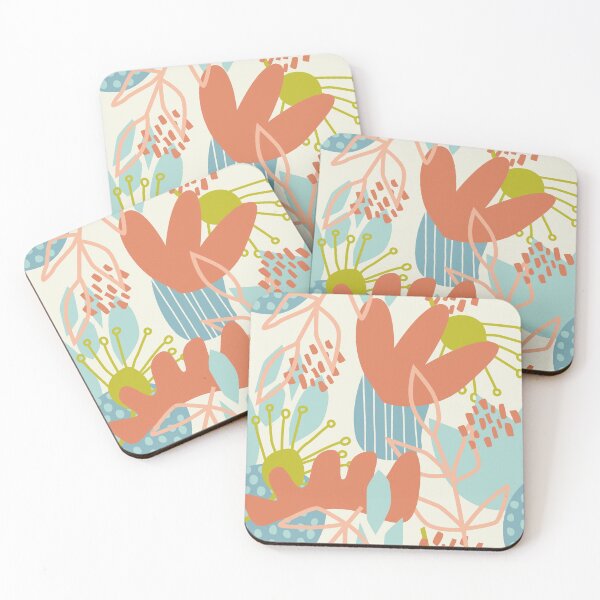 Item preview, Mediados de siglo abstracto floral designed and sold by latheandquill.