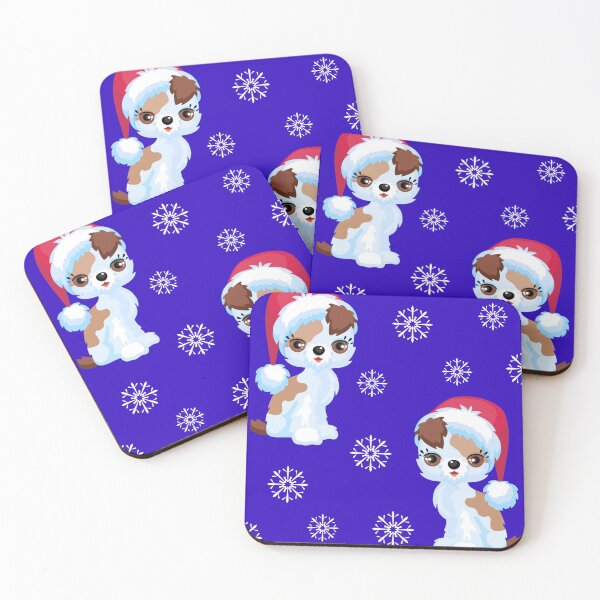 Item preview, Cute Christmas Puppies With Glam Eyelash Extensions Pattern designed and sold by DEC02.