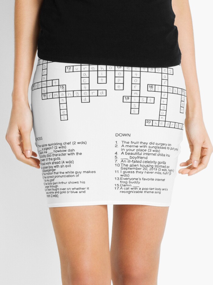 meme crossword Mini Skirt for Sale by emmaginationart Redbubble