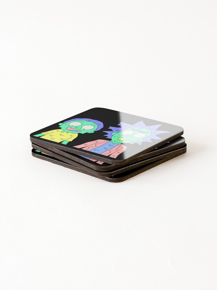 Alternate view of Rick and Morty melted Coasters (Set of 4)