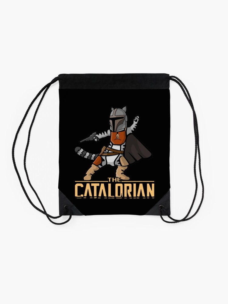 Alternate view of The Catalorian | Geekdom Series | DopeyArt Drawstring Bag