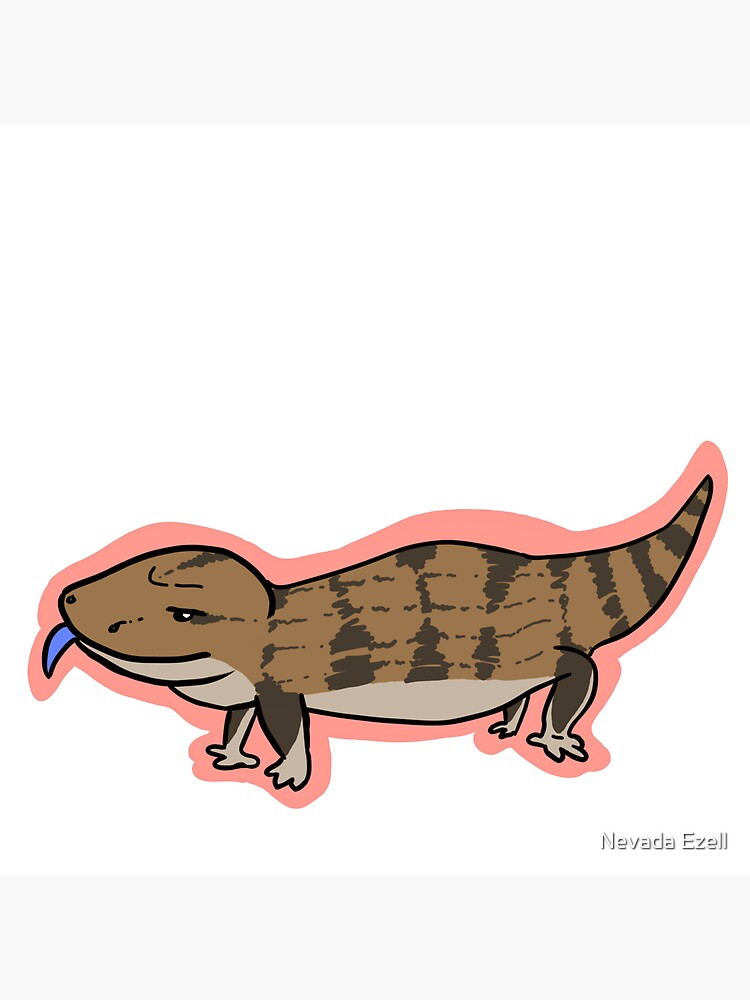Thumbnail 3 of 3, Sticker, Blue Tongue Skink designed and sold by Immadinoartist.