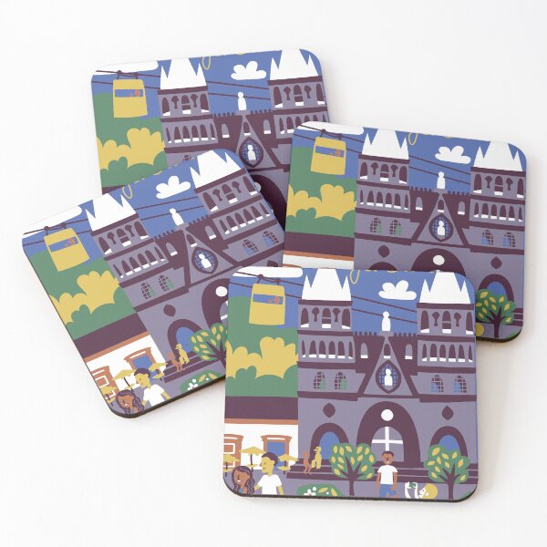 Item preview, Jardin Colombia Architecture Travel Poster designed and sold by bonkish.