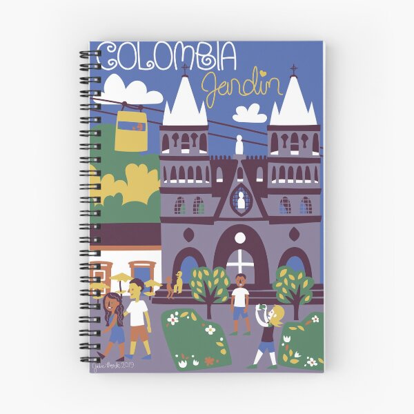 Item preview, Jardin Colombia Architecture Travel Poster designed and sold by bonkish.