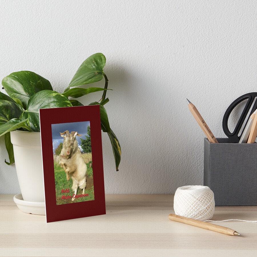 CRITTERS ~ Noldi Mister Capricorn Art Board Print