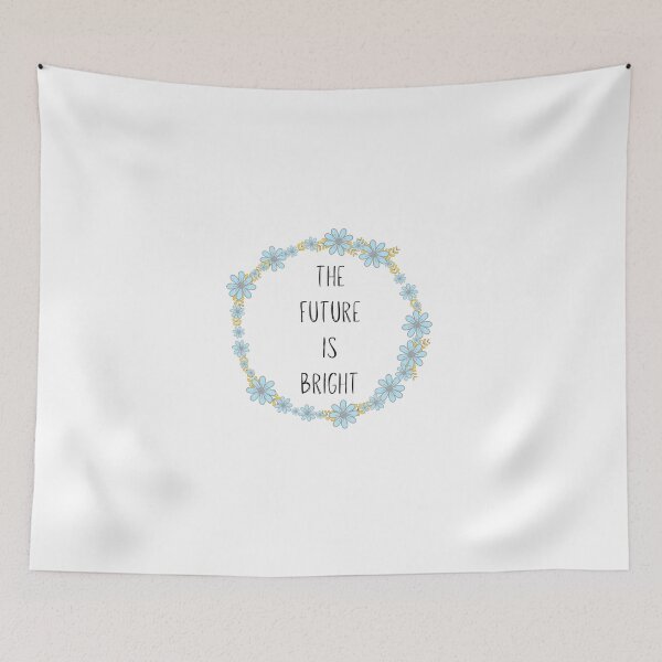 Item preview, The Future Is Bright Floral Blue Wreath designed and sold by angelmalfoy.