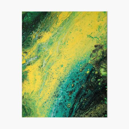 Murky Light Green River Art Board Print