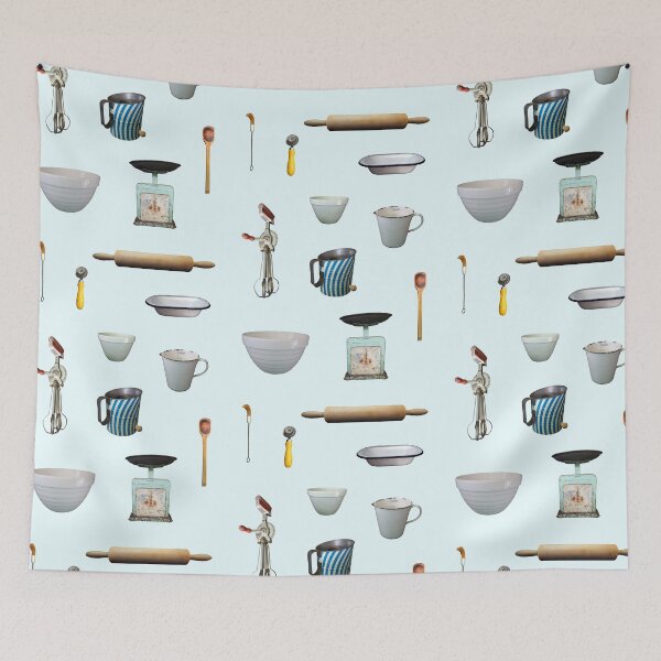 Item preview, Love to Bake! - light blue background designed and sold by MHen.