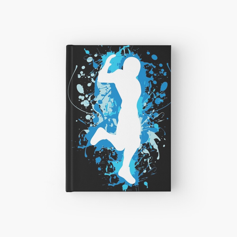 Gaming Hype Dance Emote Blue Hardcover Journal By