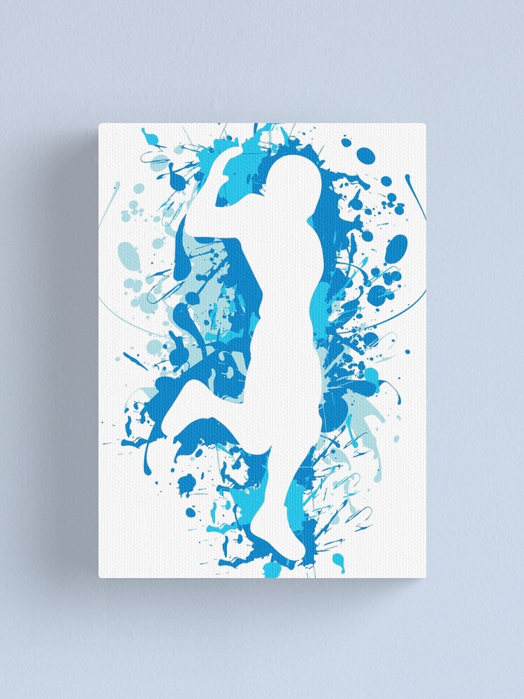 Gaming Hype Dance Emote Blue Canvas Print By Rainbowdreamer Redbubble - roblox hype dance free