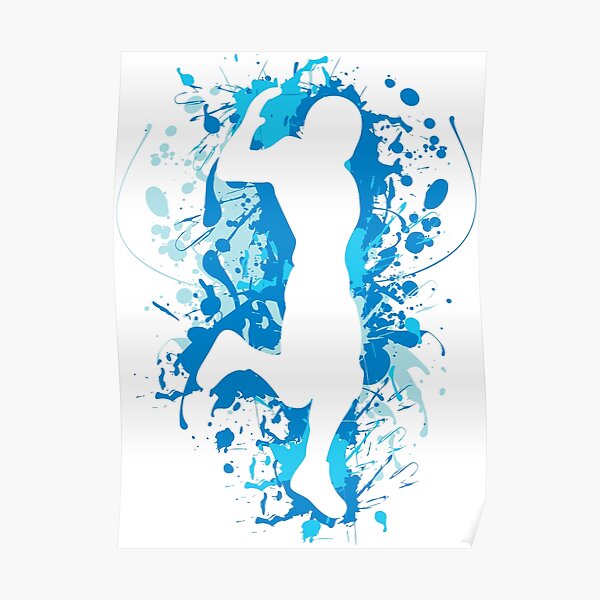 Gaming Hype Dance Emote Blue Poster By Rainbowdreamer Redbubble - roblox hype dance