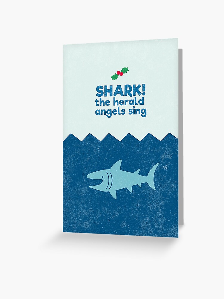 Thumbnail 1 of 2, Greeting Card, Christmas Shark designed and sold by redscharlach.