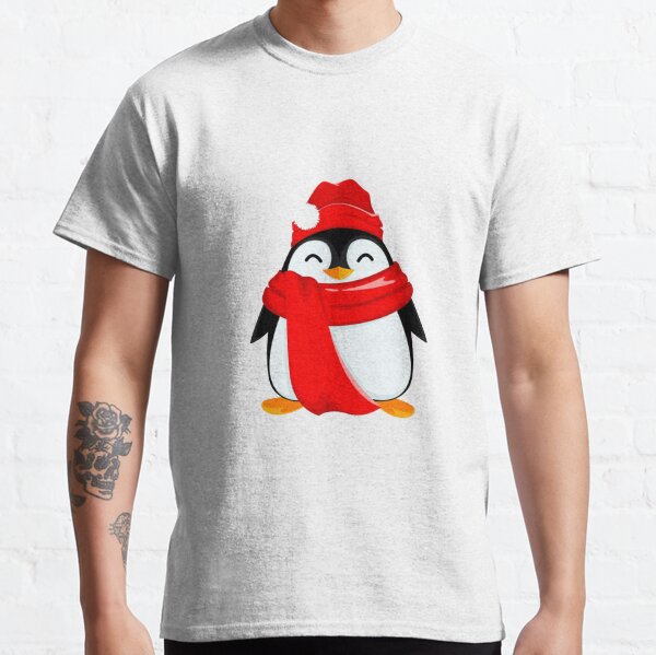 Happy Santa for the Baby Penguins Classic T-Shirt