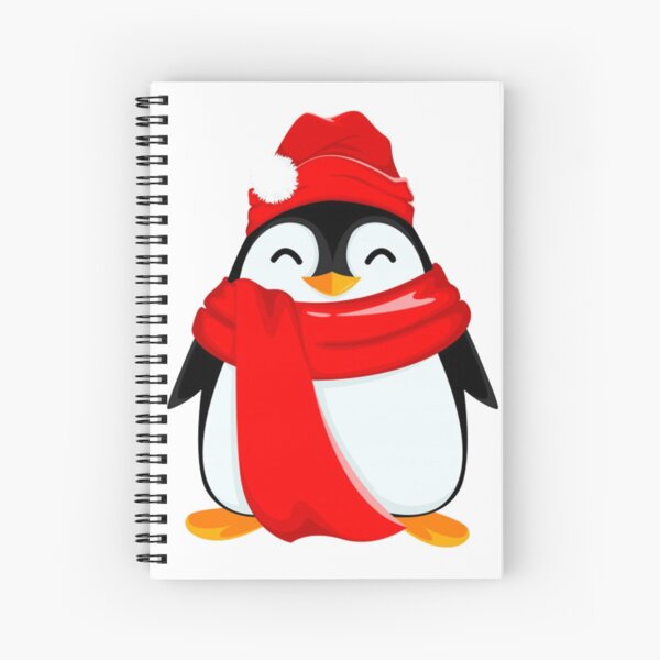 Happy Santa for the Baby Penguins Spiral Notebook