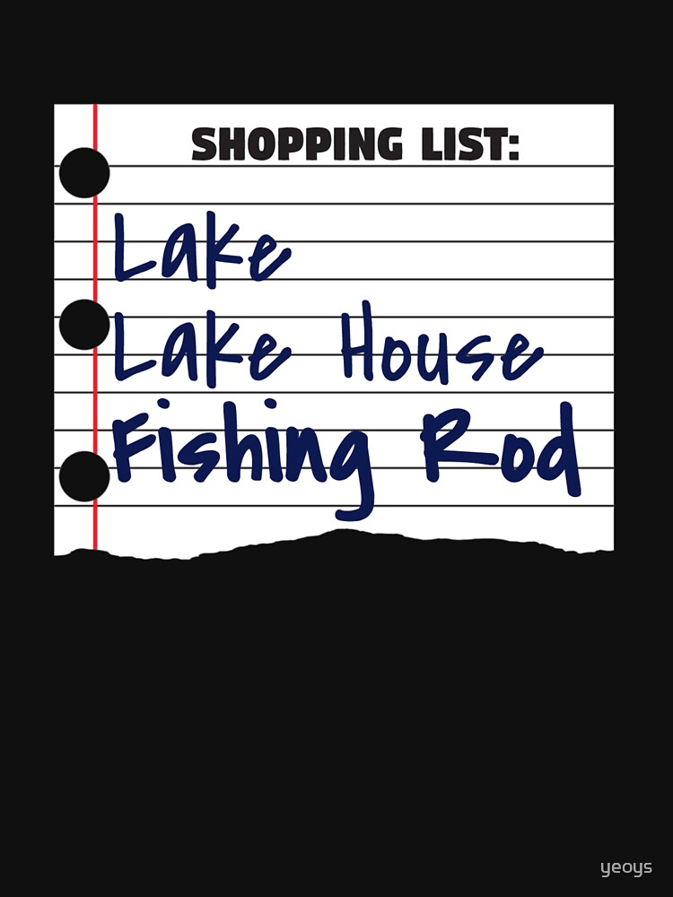 Shopping List Lake Lake House Fishing Rod - Old Fisherman von yeoys