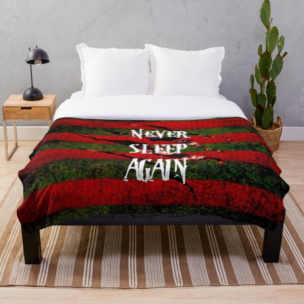 Freddy Krueger Never Sleep Again Throw Blanket
