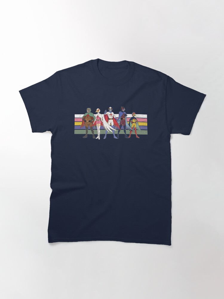 Thumbnail 3 of 7, Classic T-Shirt, G Force Battle of the Planets Retro Stripe designed and sold by Surfdavedesigns.
