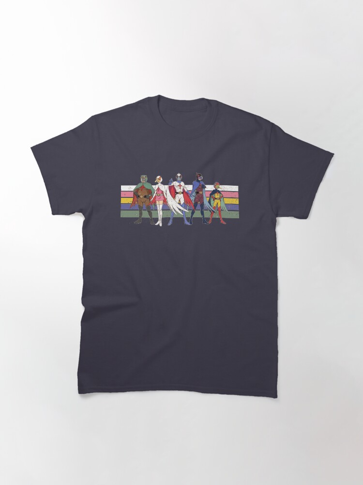 Alternate view of G Force Battle of the Planets Retro Stripe Classic T-Shirt