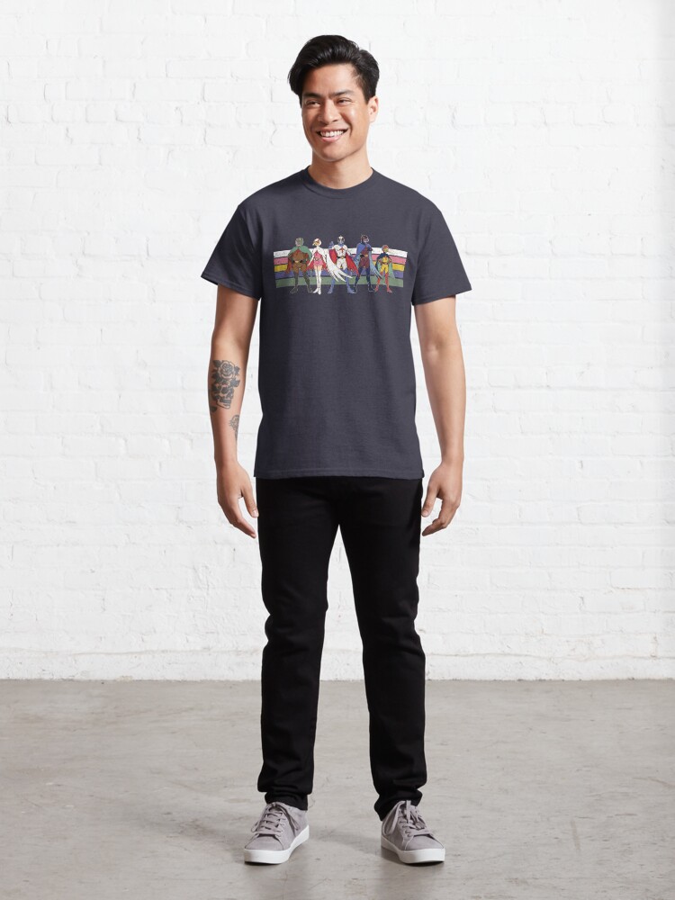 Alternate view of G Force Battle of the Planets Retro Stripe Classic T-Shirt