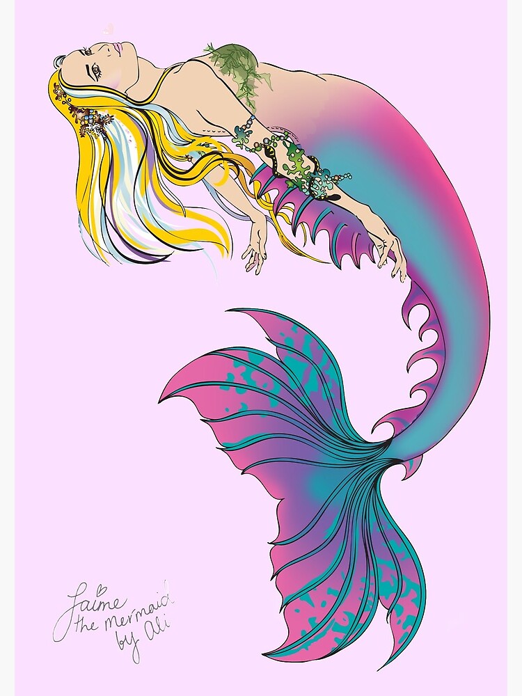 Pink Spiral Notebook: Jaime the Mermaid by Ali by jaimethemermaid