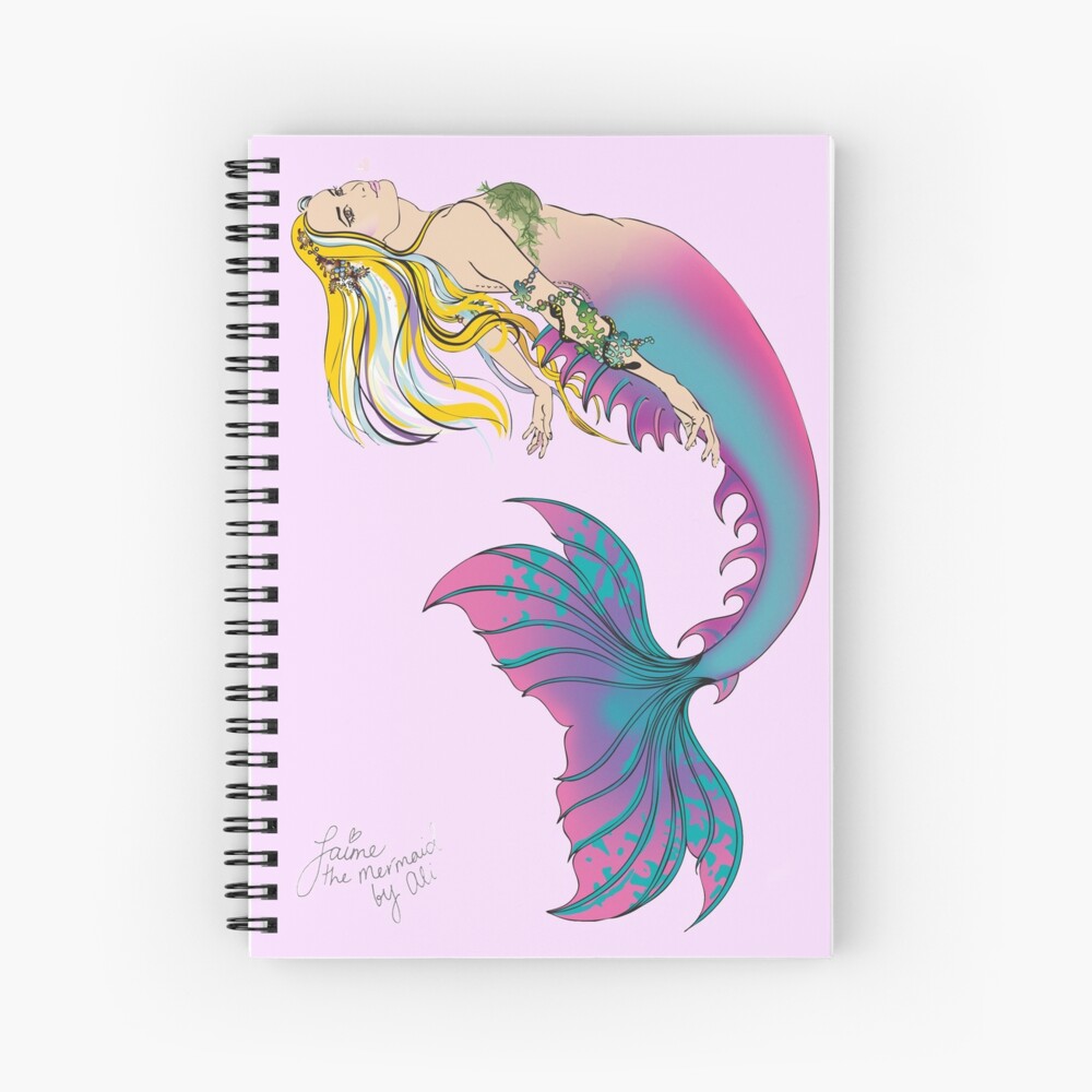 Pink Spiral Notebook: Jaime the Mermaid by Ali Spiral Notebook