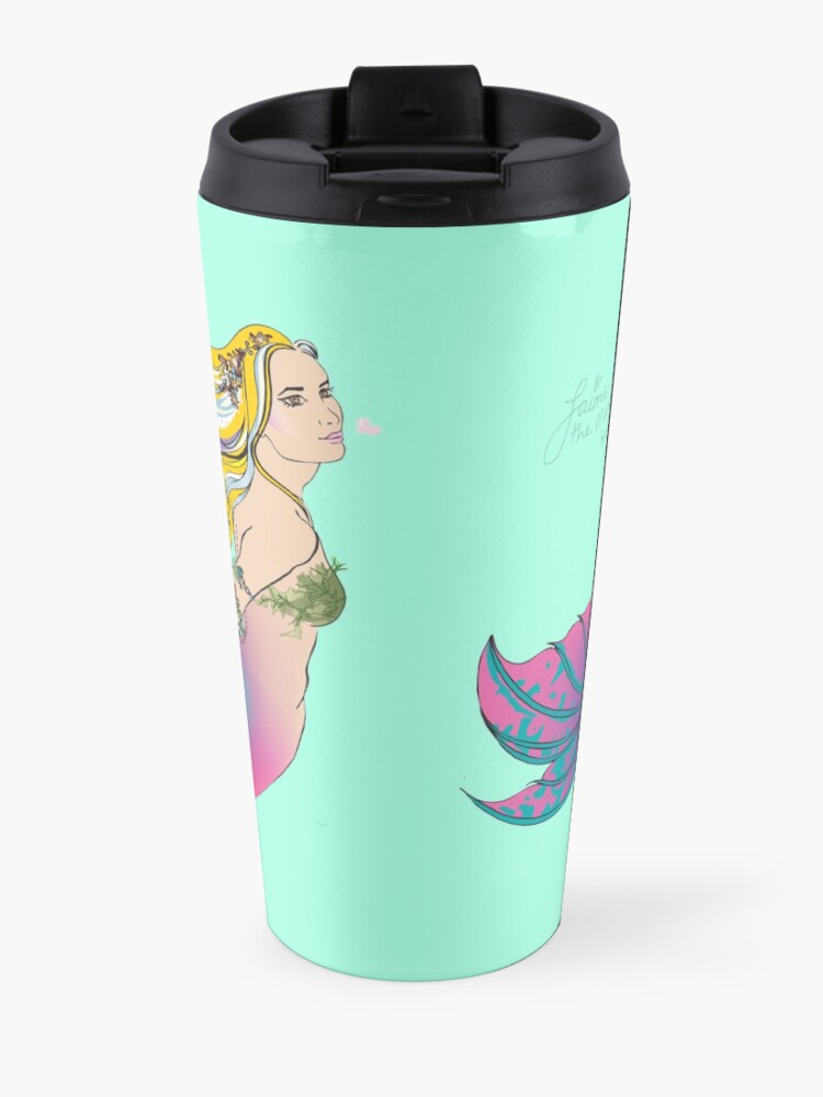 Alternate view of Drink Bottle & Travel Mug: Jaime the Mermaid by Ali Travel Mug