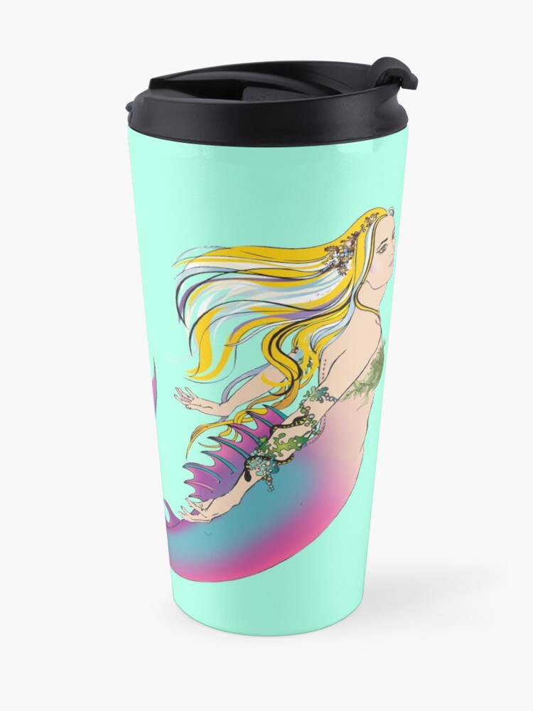 Alternate view of Drink Bottle & Travel Mug: Jaime the Mermaid by Ali Travel Mug