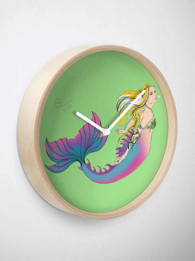 Alternate view of Home Accessories: Jaime the Mermaid by Ali Clock