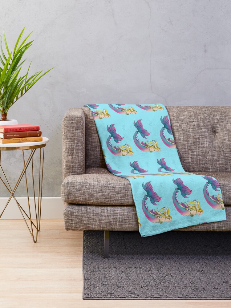 Alternate view of Home Accessories: Jaime the Mermaid by Ali Throw Blanket