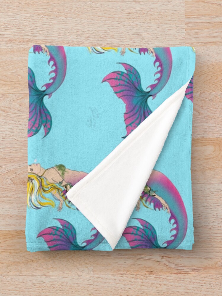 Alternate view of Home Accessories: Jaime the Mermaid by Ali Throw Blanket