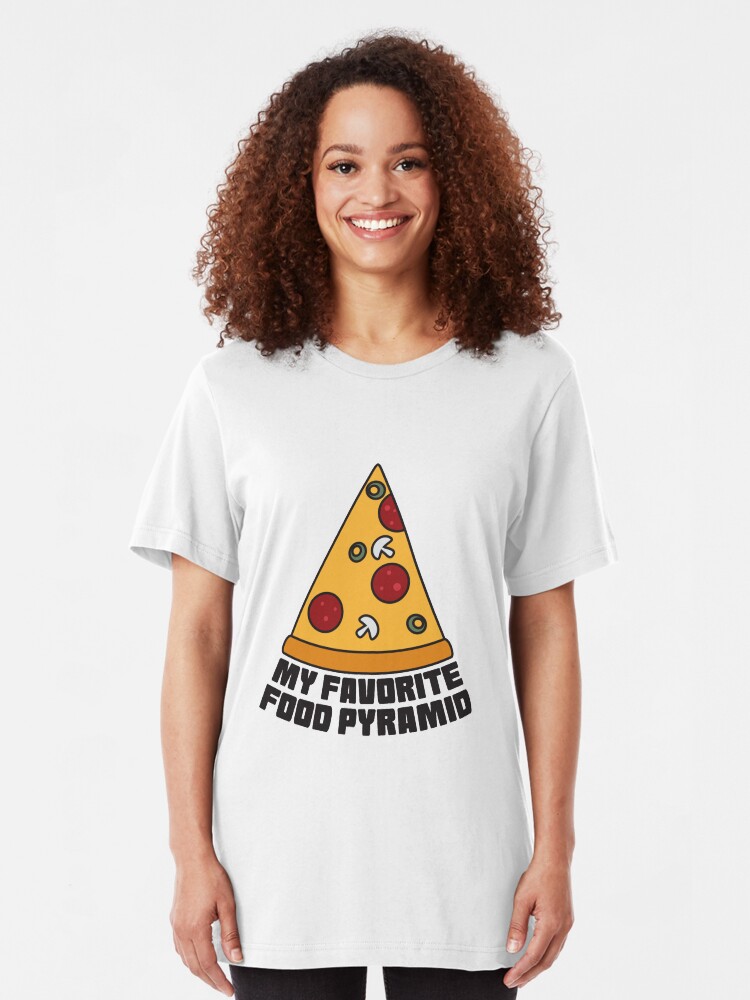 Alternative Ansicht von Pizza Party - My Favorit Food Pyramid Slim Fit T-Shirt