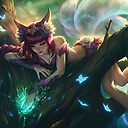 Elderwood Ahri Splash Art League Of Legends Floor Pillow By Challengerb Redbubble