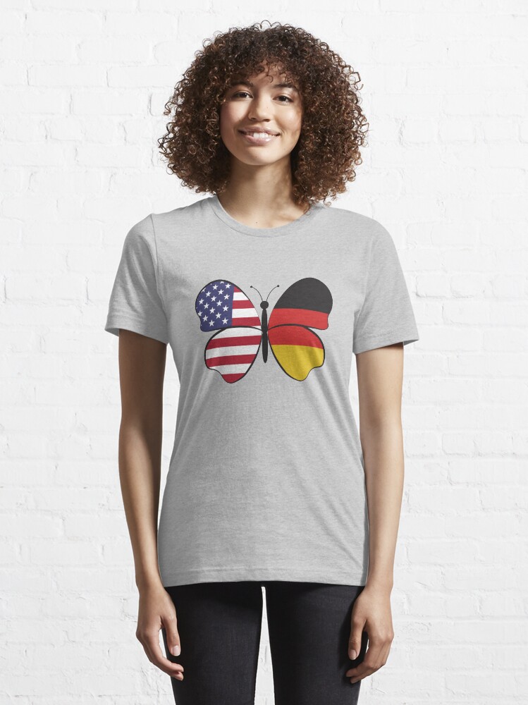 Alternate view of USA Germany Butterfly - Dual Citizenship Essential T-Shirt