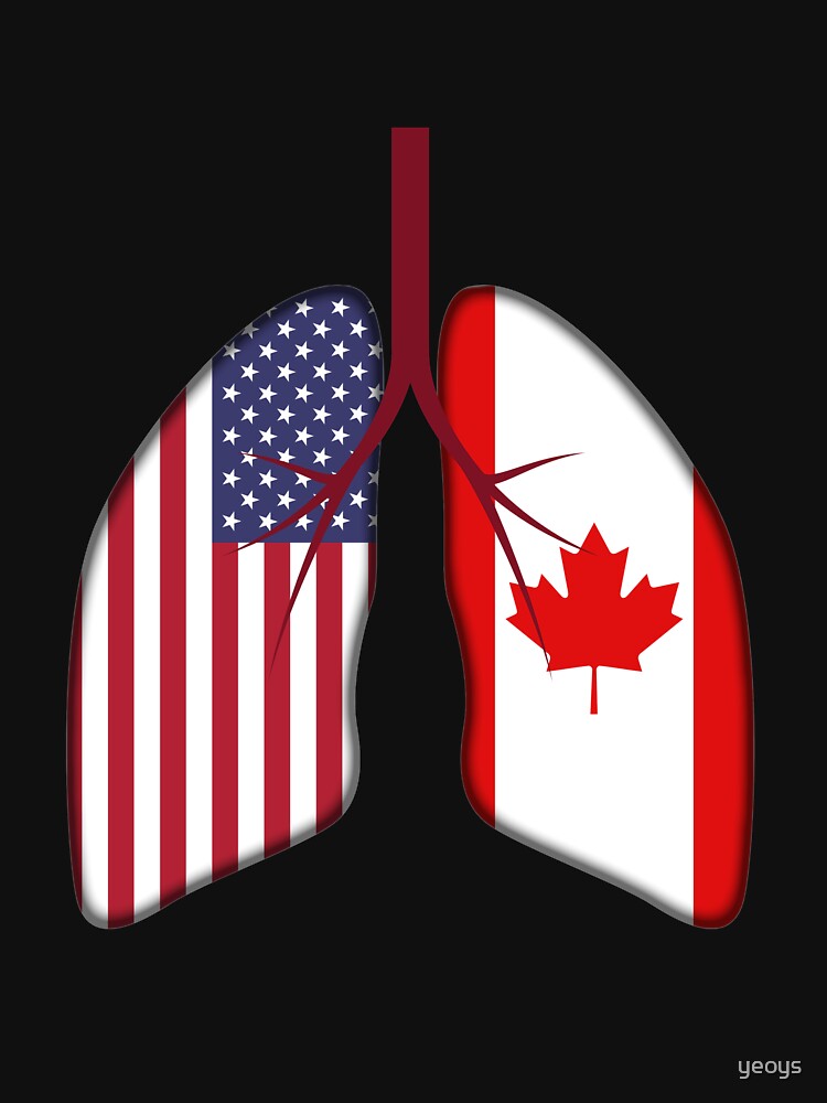 USA Canada Flag Lungs - Dual Citizenship by yeoys