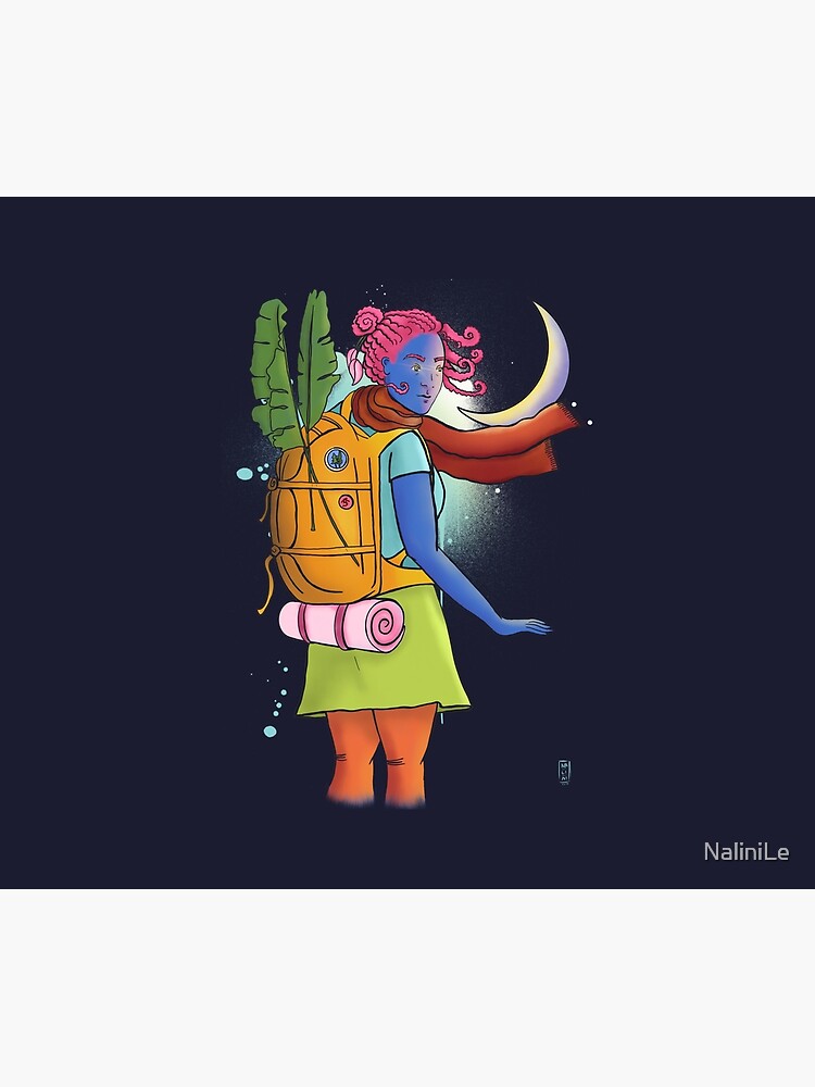 Don't come any closer - woman traveler illustration by NaliniLe