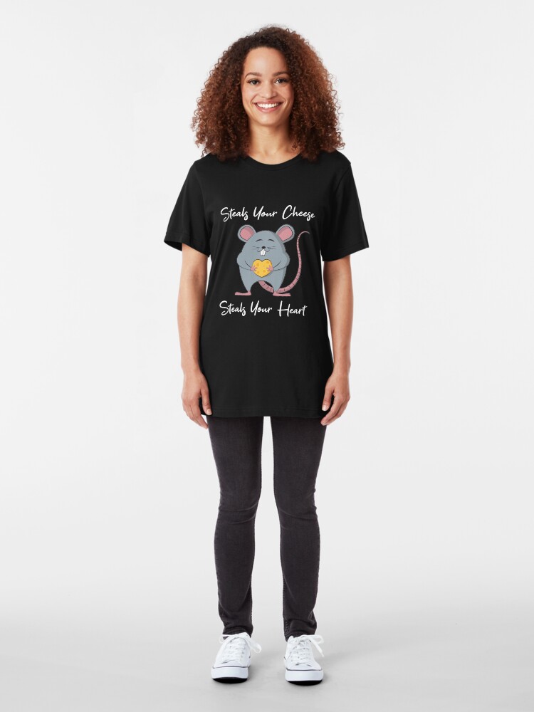 Alternative Ansicht von Steals Your Cheese Steals Your Heart - Rat Mom Slim Fit T-Shirt