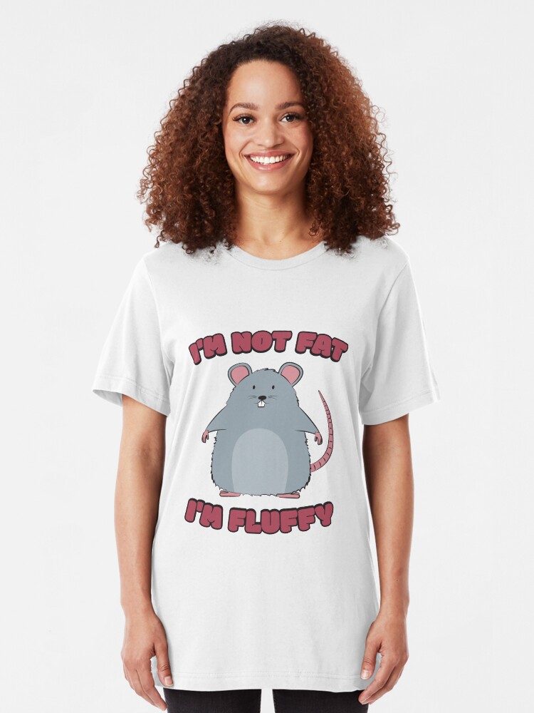 Alternative Ansicht von I'm Not Fat I'm Fluffy - Cute Fat Rat Slim Fit T-Shirt
