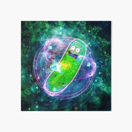Pickle Rick in Space | Rick and Morty | Flower of Life Art Board Print