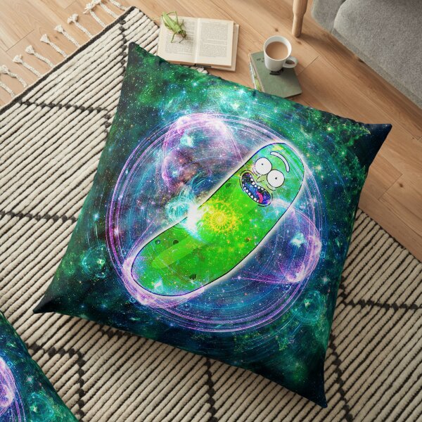 Pickle Rick in Space | Rick and Morty | Flower of Life Floor Pillow