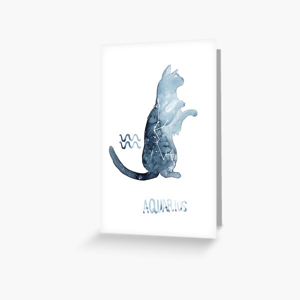 Vista previa del artículo con la obra «Gato del Zodíaco - Acuario», diseñado y vendido por Threeleaves.