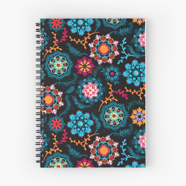 Item preview, Suzani Inspired Pattern on Black designed and sold by micklyn.