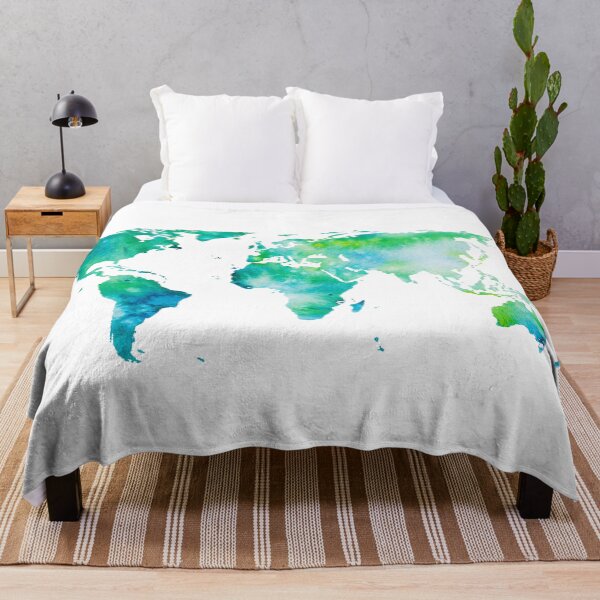 Item preview, World Map Print - Abstract Painting Map of the World Painting designed and sold by Syman Kaye.