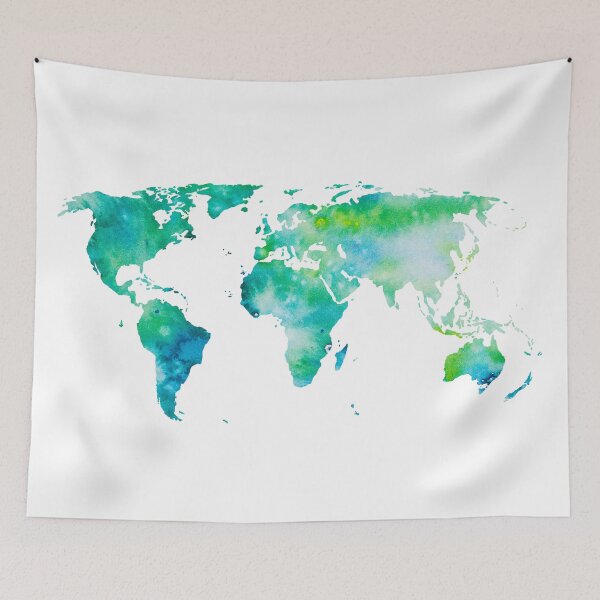 Item preview, World Map Print - Abstract Painting Map of the World Painting designed and sold by Syman Kaye.