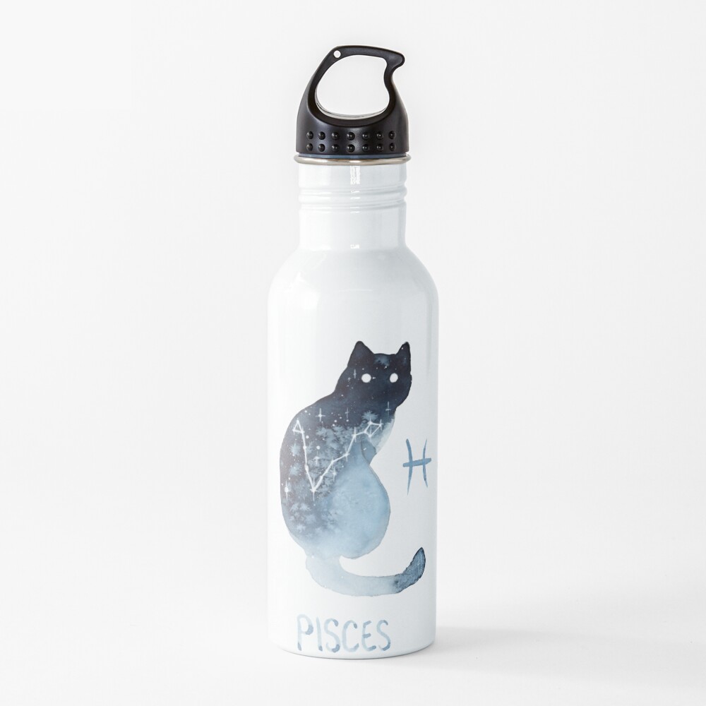 Zodiac Cat - Pisces Water Bottle