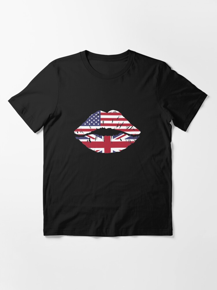 Alternate view of USA United Kingdom Kiss - Dual Citizenship Essential T-Shirt