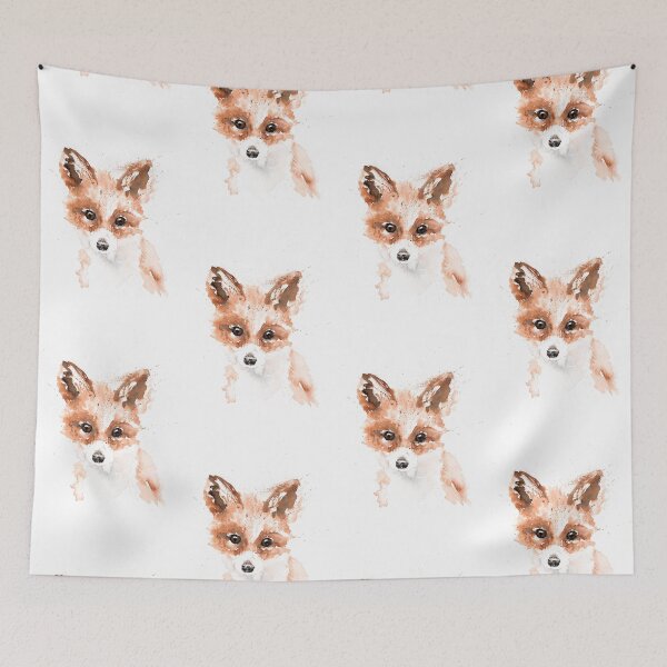Item preview, Baby fox watercolour painting by Syman Kaye designed and sold by Syman Kaye.