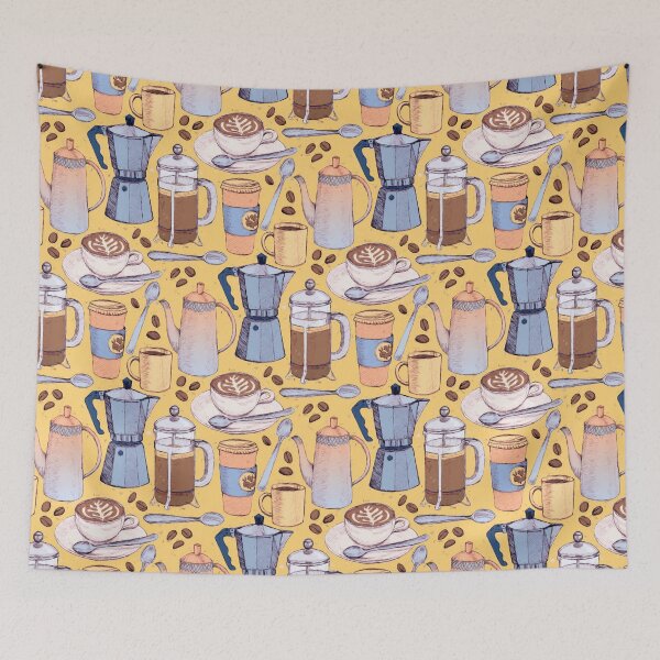 Item preview, Coffee Love on Yellow designed and sold by micklyn.