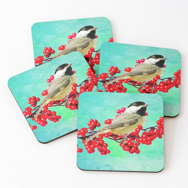 Item preview, Chickadee Bird and Winterberry designed and sold by FineArtography.