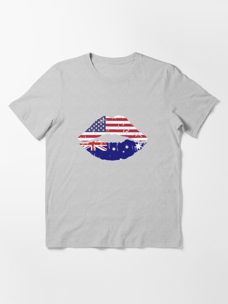 Alternate view of USA Australian Kiss - Dual Citizenship Essential T-Shirt